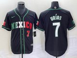 2023 World Cup Mexico #7 Julio Urias black majestic baseball jerseys 70