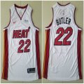 Nike Miami Heat #22 Jimmy Butler white nba basketball jersey-TY