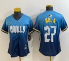 Youth Nike Philadelphia Phillies #27 Nola skyblue majestic baseball jersey city version-BD