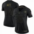 Women Nike Pittsburgh Steelers #90 T. J. Watt black Salute To Service Limited Jersey-BD