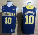 Adidas Michigan Wolverines Tim Hardaway Jr. 10 Basketball Authentic Jerseys - Navy Blue