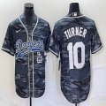 Nike Los Angeles Dodgers #10 Justin Turner gray camo majestic baseball Jerseys Joint name -BD 01