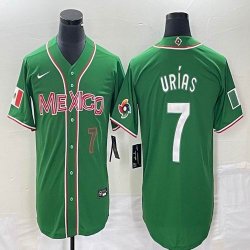 2023 World Cup Mexico #7 Julio Urias green red majestic baseball jerseys 192