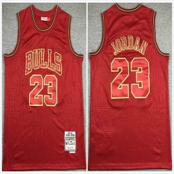 Chicago Bulls #23 Michael Jordan red throwback Limited nba basketball jersey-XD