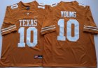 Texas Longhorns #10 Vince Young yellow college football jersey-PNS