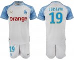 2018-2019 Olympique de Marseille club #19 L GUSTAVO white soccer jersey home