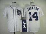 Detroit Tigers JACKSON #14 White mlb Signature jerseys