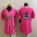 Youth Nike Dallas Cowboys blank pink baseball jerseys Joint name-BD