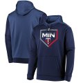 Minnesota Twins Majestic 2019 Postseason Dugout Authentic Pullover Hoodie - Navy