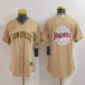 Youth Nike San Diego Padres blank beige majestic baseball jerseys 04