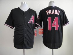 Arizona Diamondbacks Authentic Martin Prado 14 black mlb Jersey