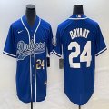 Nike Los Angeles Dodgers #24 Kobe Bryant blue majestic baseball Jerseys Joint name -BD 01