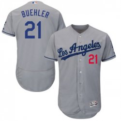 Los Angeles Dodgers #21 Walker Buehler gray Flexbase Authentic Collection Jersey