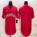 2023 World Cup Canada blank red majestic baseball jerseys 02