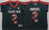 Texas A&M Aggies Johnny Manziel #2 black fashion college football jersey