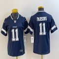 Women Nike Dallas Cowboys #11 Micah Parsons blue Color Rush Limited Jersey 03