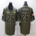 Nike Philadelphia Eagles #26 Miles Sanders green 2021 Salute to Service Limited Jersey