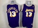 Los Angeles Lakers 13 CHAMBERLAIN throwback blue nba jerseys