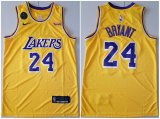 Los Angeles Lakers #24 Kobe Bryant Yellow nba basketball jersey Commemorative Edition