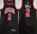 Nike Chicago Bulls #2 Ball black nba basketball jersey-XD