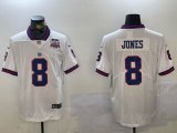 Nike New York Giants #8 Daniel Jones Nike white Color Rush Limited Jersey 01