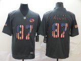 Nike Kansas City Chiefs Travis Kelce #87 Carbon black Color Rush Limited Jerseys