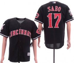 Cincinnati Reds #17 Chris Sabo black majestic baseball jersey