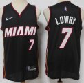 Nike Miami Heat #7 Kyle Lowry black basketball jersey 75th-S8