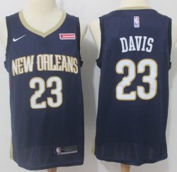 Nike new orleans pelicans Anthony Davis 23 blue NBA basketball jersey