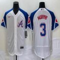 Nike Atlanta Braves #3 Dale Murphy white blue Flexbase Authentic Collection Jersey-BD 01