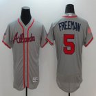 2016 Atlanta Braves #5 Freddie Freeman Grey elite baseball jersey(1)