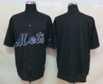 MLB New York Mets Blank Black Fashion Jerseys