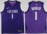 Nike Phoenix Suns #1 Devin Booker Purple NBA basketball Jerseys-LT