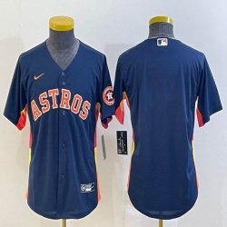 Youth Nike Houston Astros blank dark blue majestic baseball jerseys -BD