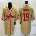 Nike 49ers #19 Deebo Samuel yellow baseball jerseys Joint name-BD