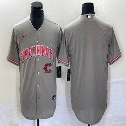 Nike Cincinnati Reds blank gray throwback majestic baseball jerseys -BD 01