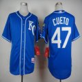 Kansas City Royals #47 Johnny Cueto blue baseball Jerseys