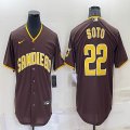 Nike San Diego Padres #22 Juan Soto brown majestic baseball jerseys