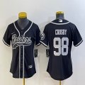 Youth Nike Oakland Raiders #98 Maxx Crosby black baseball jerseys Joint name-BD