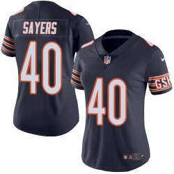 Women Nike Chicago Bears #40 Gale Sayers dark blue Color Rush Limited Jerseys