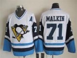 Pittsburgh Penguins 71# Evgeni Malkin white CCM NHL Jerseys A patch