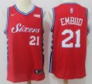 Nike Philadelphia 76ers #21 Joel Embiid red basketball Jersey