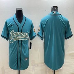 Nike Jacksonville Jaguars blank blue MLB Baseball jersey Joint name-BD