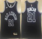 Nike San Antonio Spurs Tim Duncan #21 black nba basketball jersey-XD