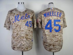 New York Mets WHEELER 45 gray camo mlb jerseys