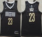 Nike Memphis Grizzlies #23 Derrick Rose black nba basketball jerseys city version -XD