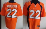 Nike Denver Broncos #22 C.J. Anderson Elite Orange NFL Children Jerseys