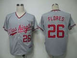 MLB Jerseys Washington Nationals 26 Flores Grey