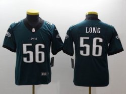 Youth nike Philadelphia Eagles #56 Long green Color Rush Limited Jersey