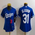 Youth Nike Los Angeles Dodgers #31 Tyler Glasnow blue fashion MLB baseball Jersey-Joint name-BD 01